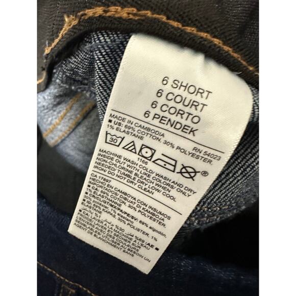 Old Navy Dark Wash Mid-Rise Rockstar Super Skinny Jeggings Denim Women 6 Short - Picture 6 of 7